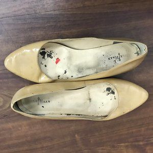 Women's Size 10 Well Worn Cole Haan Faux Leather Brown Flats